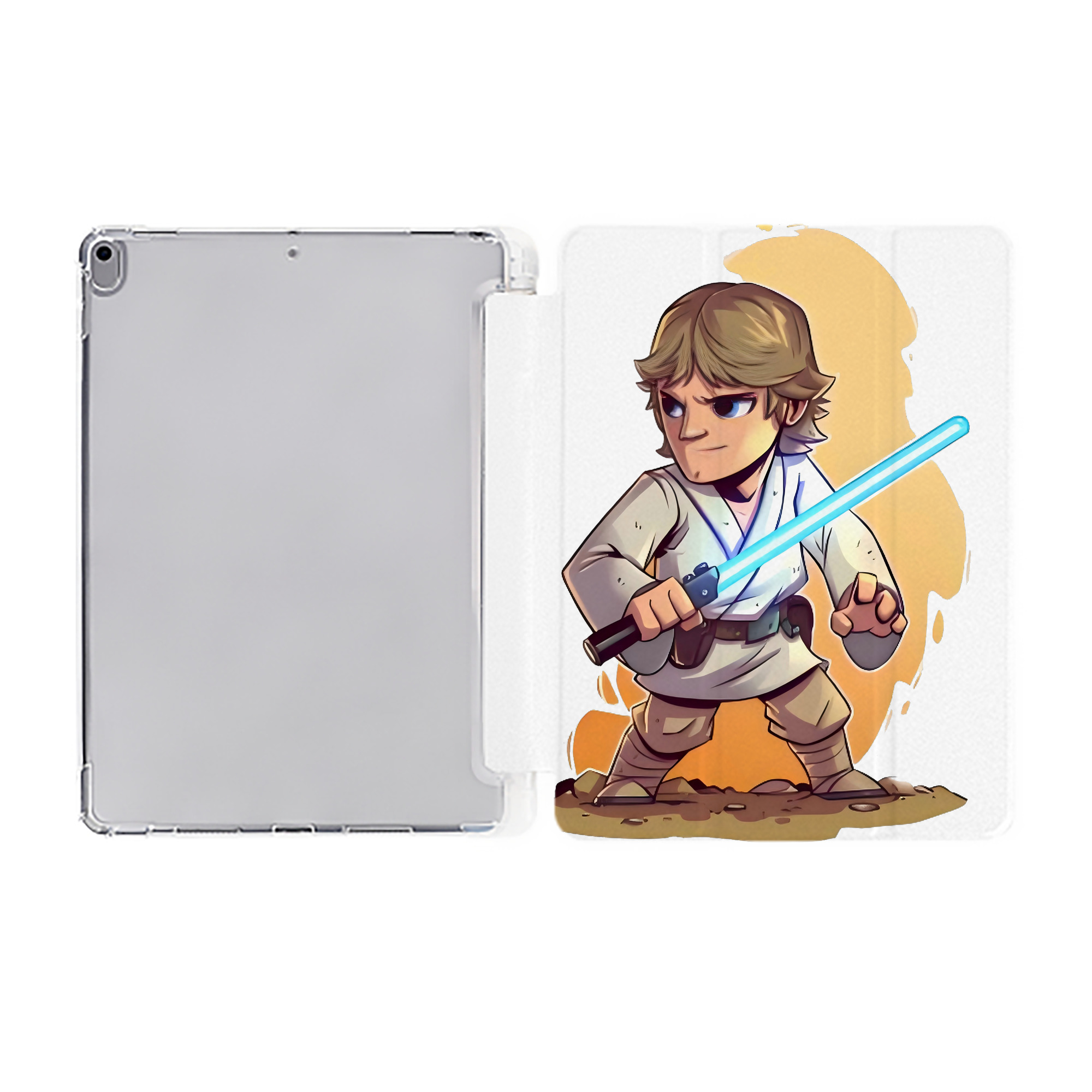 （画像用） スター・ウォーズ Star Wars IPad ケース ペン収納付き 三つ折りスタンド PUレザー×シリコン 対応機種9.5/10.5/10.9インチ